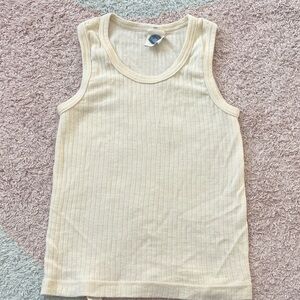 Kids Cream Merino Wool Blend Sleeveless Top Base Layer